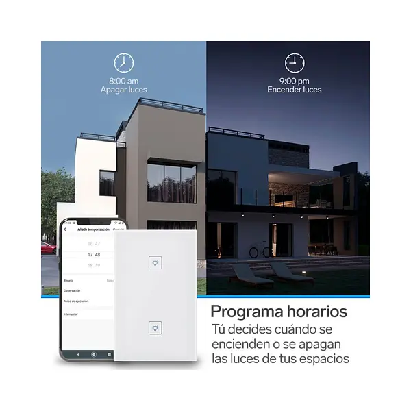 Apagador Doble Wi-Fi (Sin Neutro)