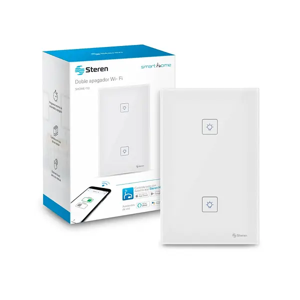Apagador Doble Wi-Fi (Sin Neutro)