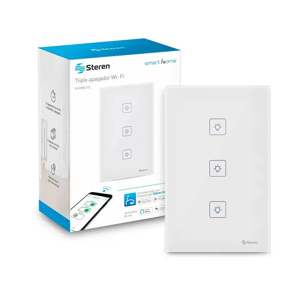 Apagador Triple Wi-Fi (Sin Neutro)