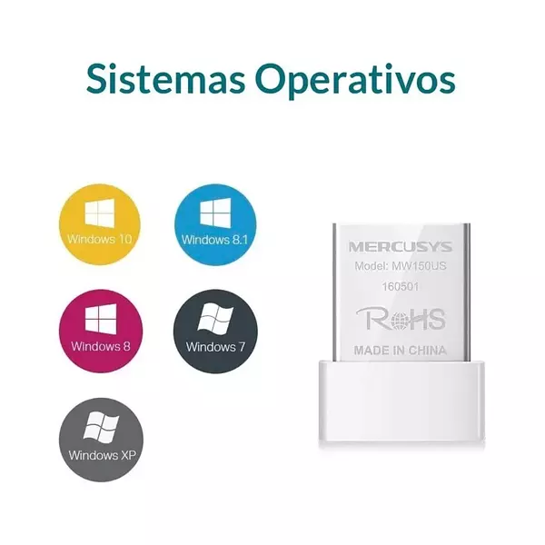 Adaptador Usb Nano Inalámbrico N150 Mercusys