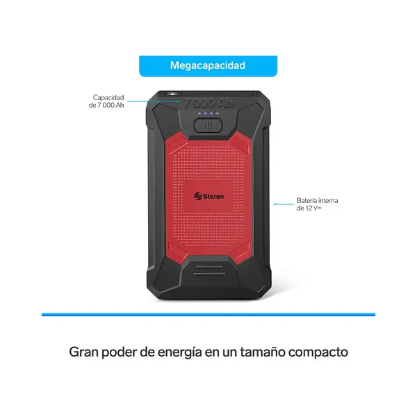 Arrancador Para Auto Compacto, Power Bank Y Linterna Led
