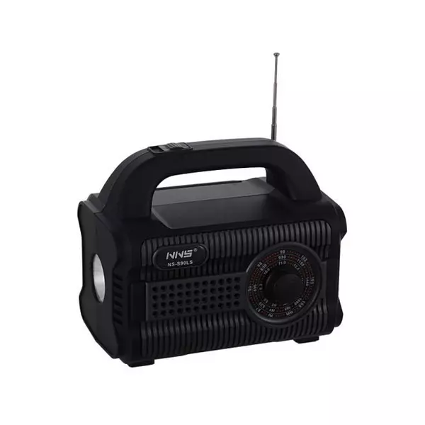 Parlante Nns Ns90ls Panel Solar + 4 Bombillos + 2 Lintenas