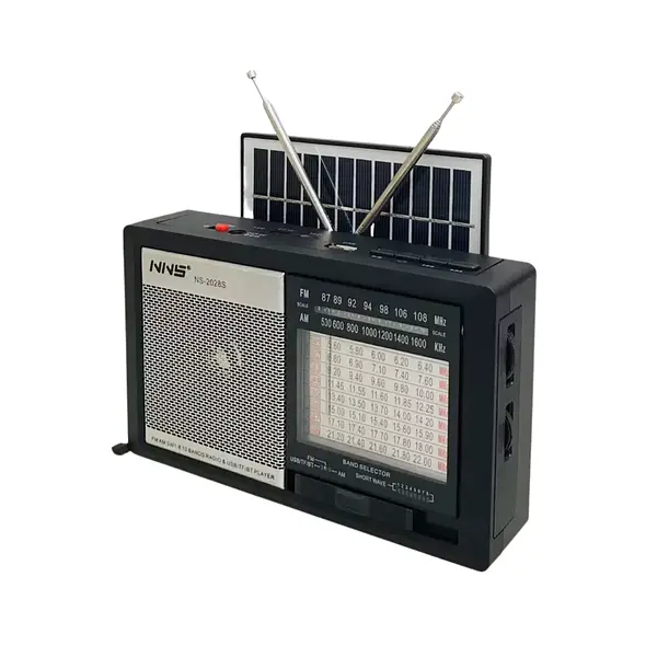 Parlante Nns Ns2028s Panel Solar + 1 Bombillo Am/Fm
