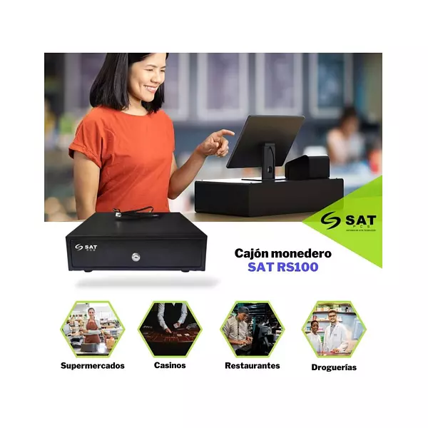 Cajon Monedero Sat Rs100 Negro