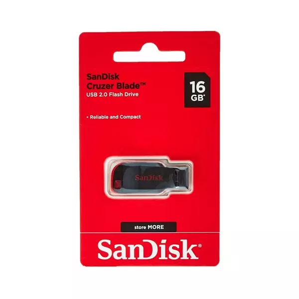 Memoria Sandisk Usb Cz50 16gb 2.0 Negro / Rojo