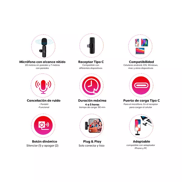 Micrófono K9 Dual Para Celulares Tipo C