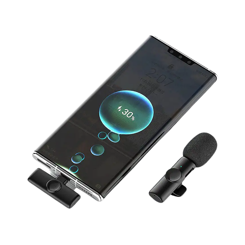 K11 – Micrófono Solapero Inalámbrico DUAL Tipo C + Adaptador para iPhone -  Anavatec