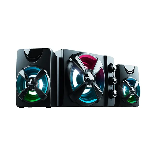 Parlantes Trust Ziva 2,1 Usb Plug 3,5 22w Iluminacion Rgb