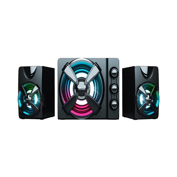 Parlantes Trust Ziva 2,1 Usb Plug 3,5 22w Iluminacion Rgb