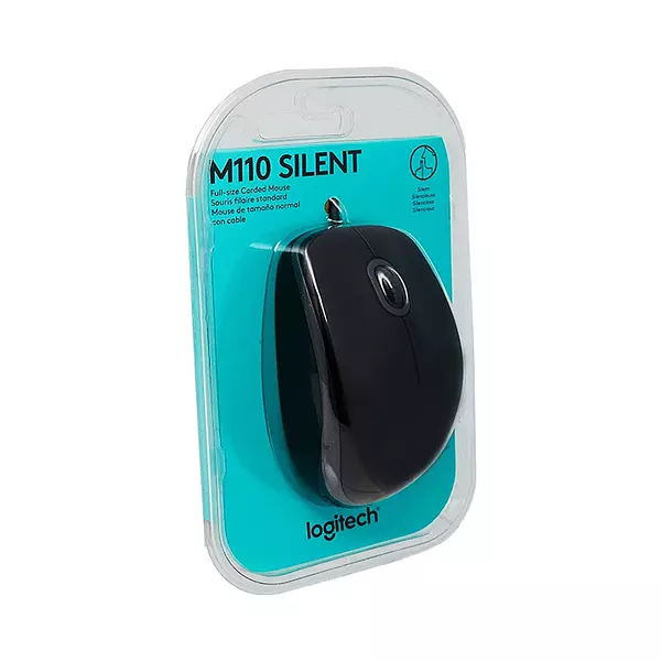 Mouse Logitech M110 Alambrico Usb Silencioso Negro