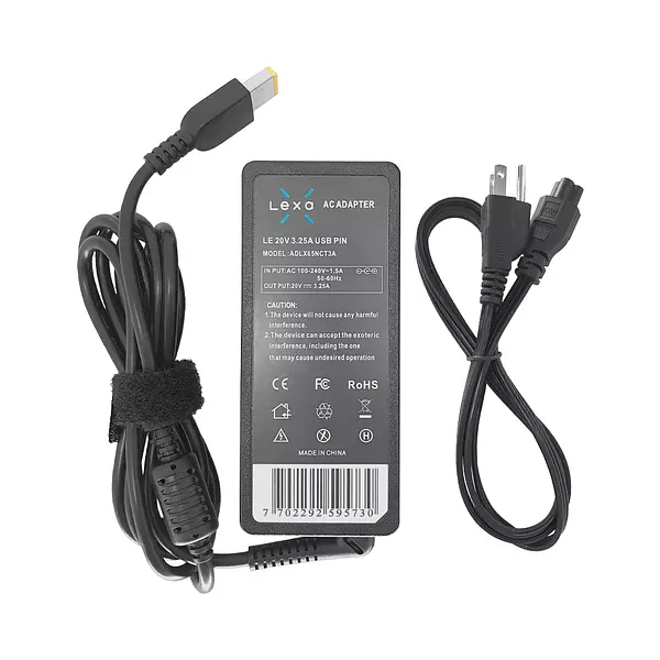 Cargador Para Portátil Lenovo 20v 3,25a Usb Pin