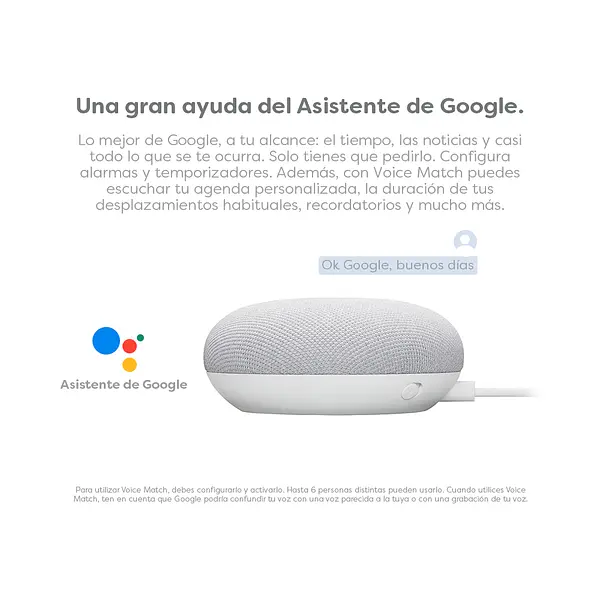 Asistente de Voz Google Nest Mini Gris