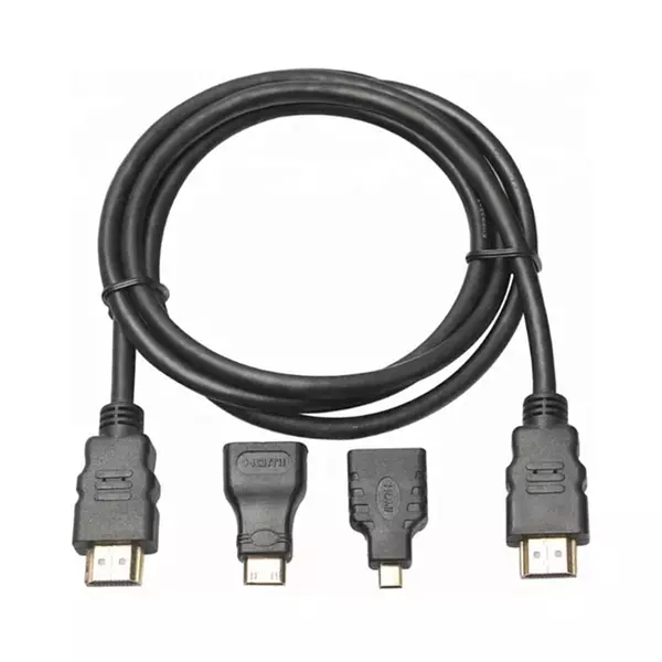 Hdmi 1.5 Metros 3 En 1 Mini Hdmi + Micro Hdmi