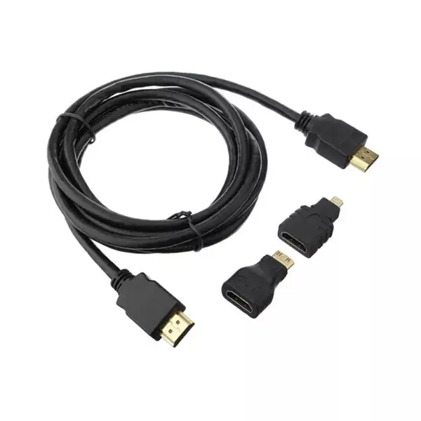 Hdmi 1.5 Metros 3 En 1 Mini Hdmi + Micro Hdmi