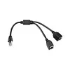 Cable Adaptador De Red Rj45, Macho A 2 Conectores Hembra