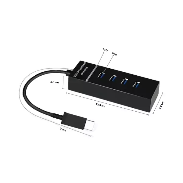 Hub Type C A Usb 4 Puertos