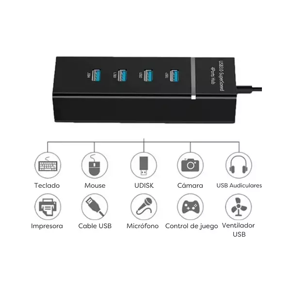Hub Type C A Usb 4 Puertos