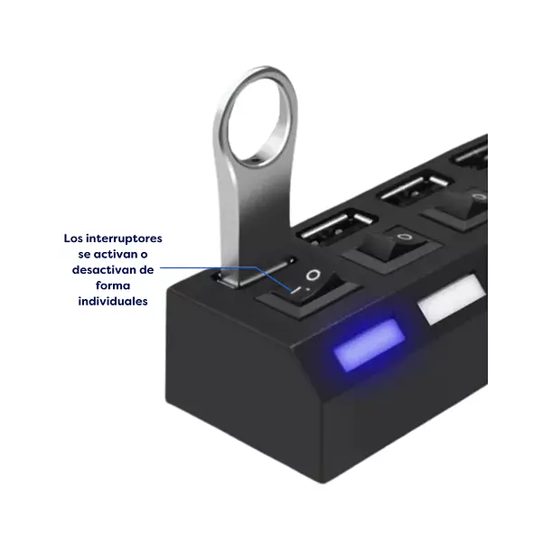 Hub Switch 4 Puertos Usb Velocidad 2.0