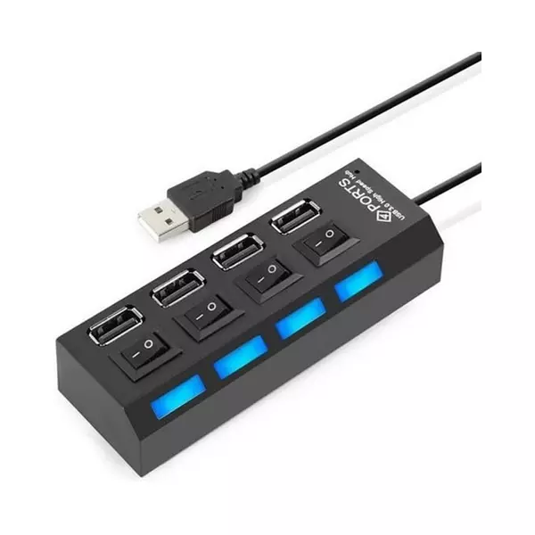 Hub Switch 4 Puertos Usb Velocidad 2.0