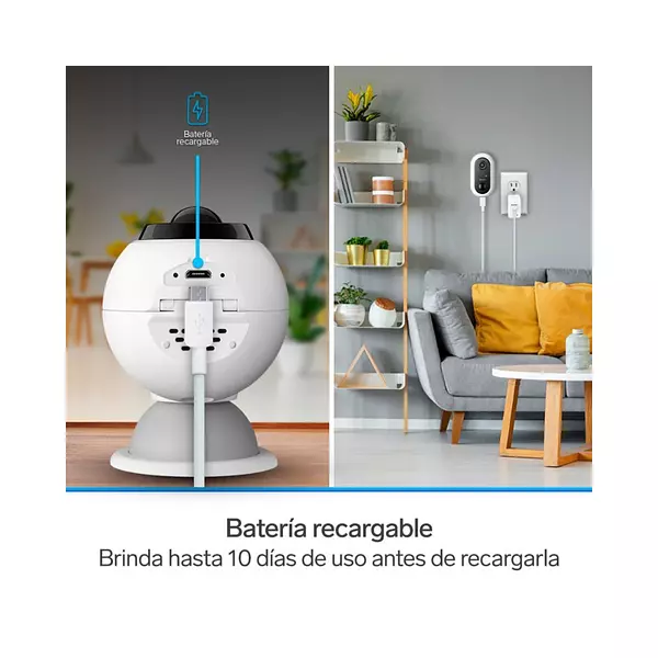Cámara Wifi Con Bateria Recargable