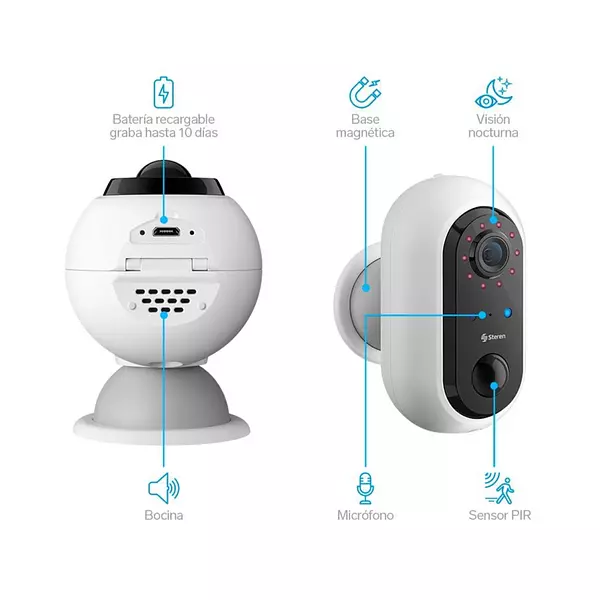 Cámara Wifi Con Bateria Recargable