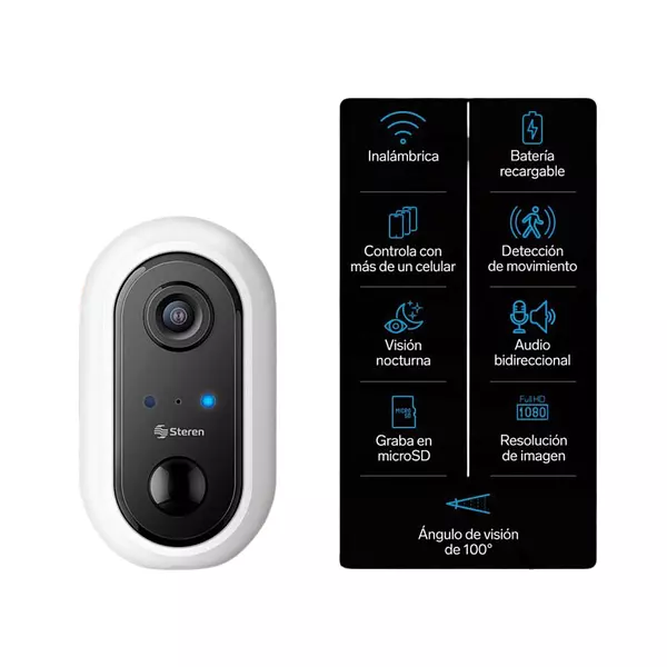 Cámara Wifi Con Bateria Recargable