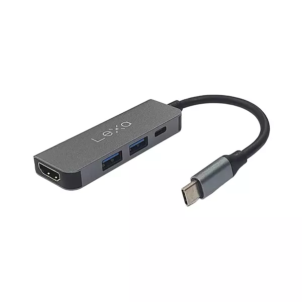 Conversor Usb -Type C 4 En 1 Hub Tipe C Pd+Hdtv+Usb3.0 4k