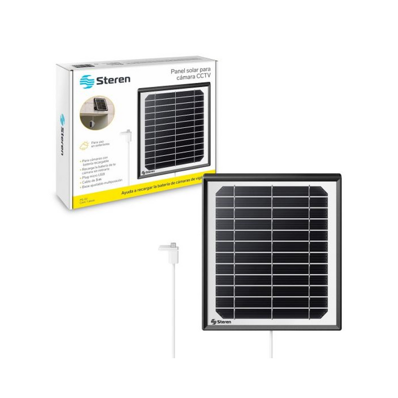retrasar plan de ventas coser Panel Solar Para Cámara Cctv De Batería Recargable